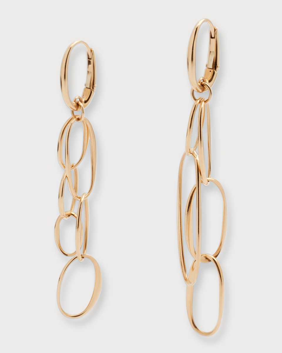 18k Rose Gold Oval-Link Earrings